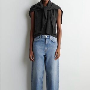 COS Light Blue Tapered High-Rise Ankle Jeans Size 25